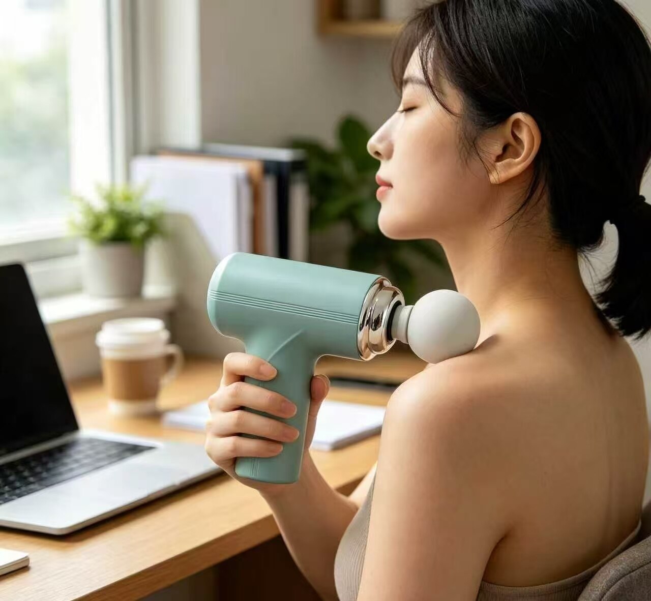 Mint Light Oxygen Massage Gun 2