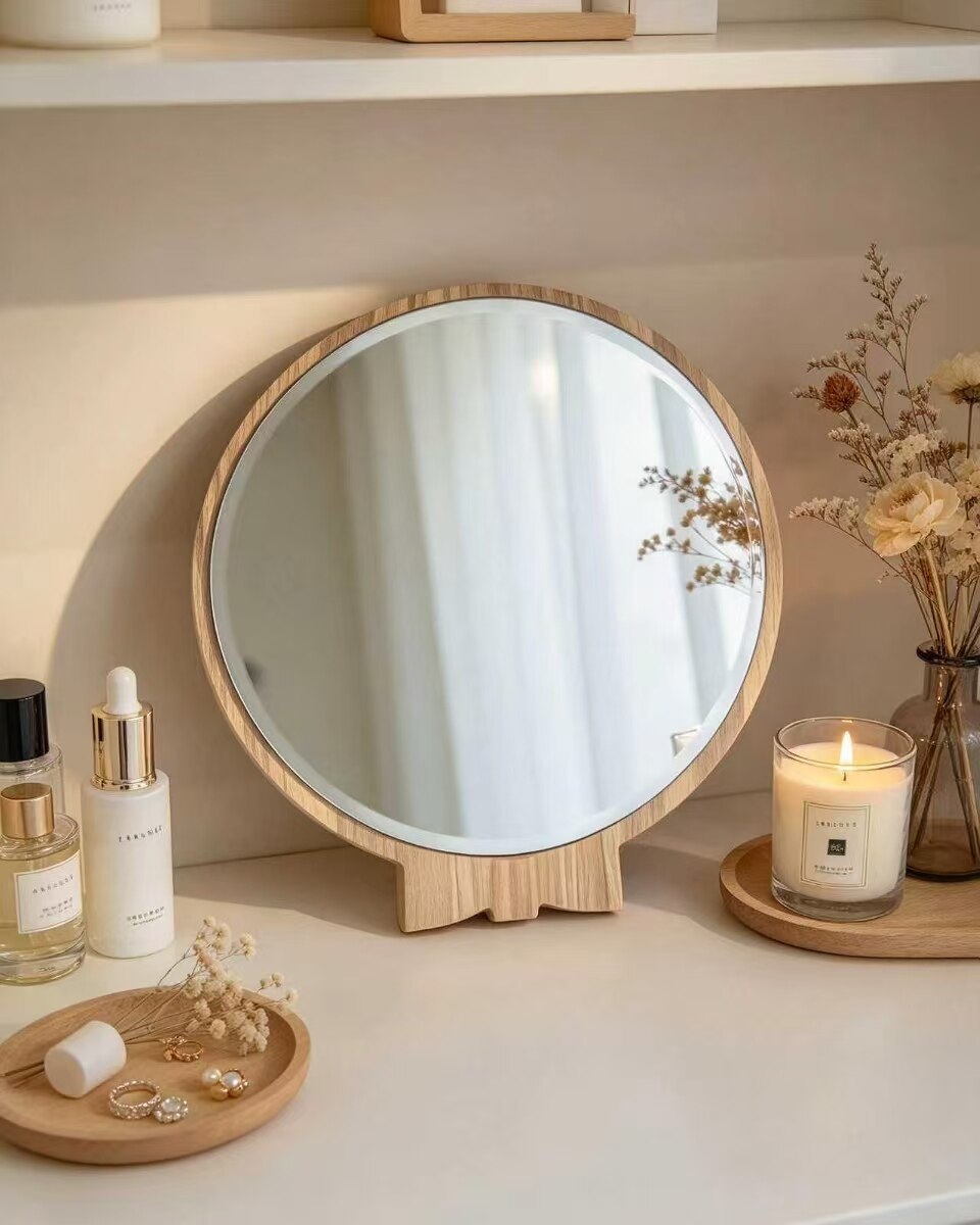 Wood Grain Standing Mirror 5