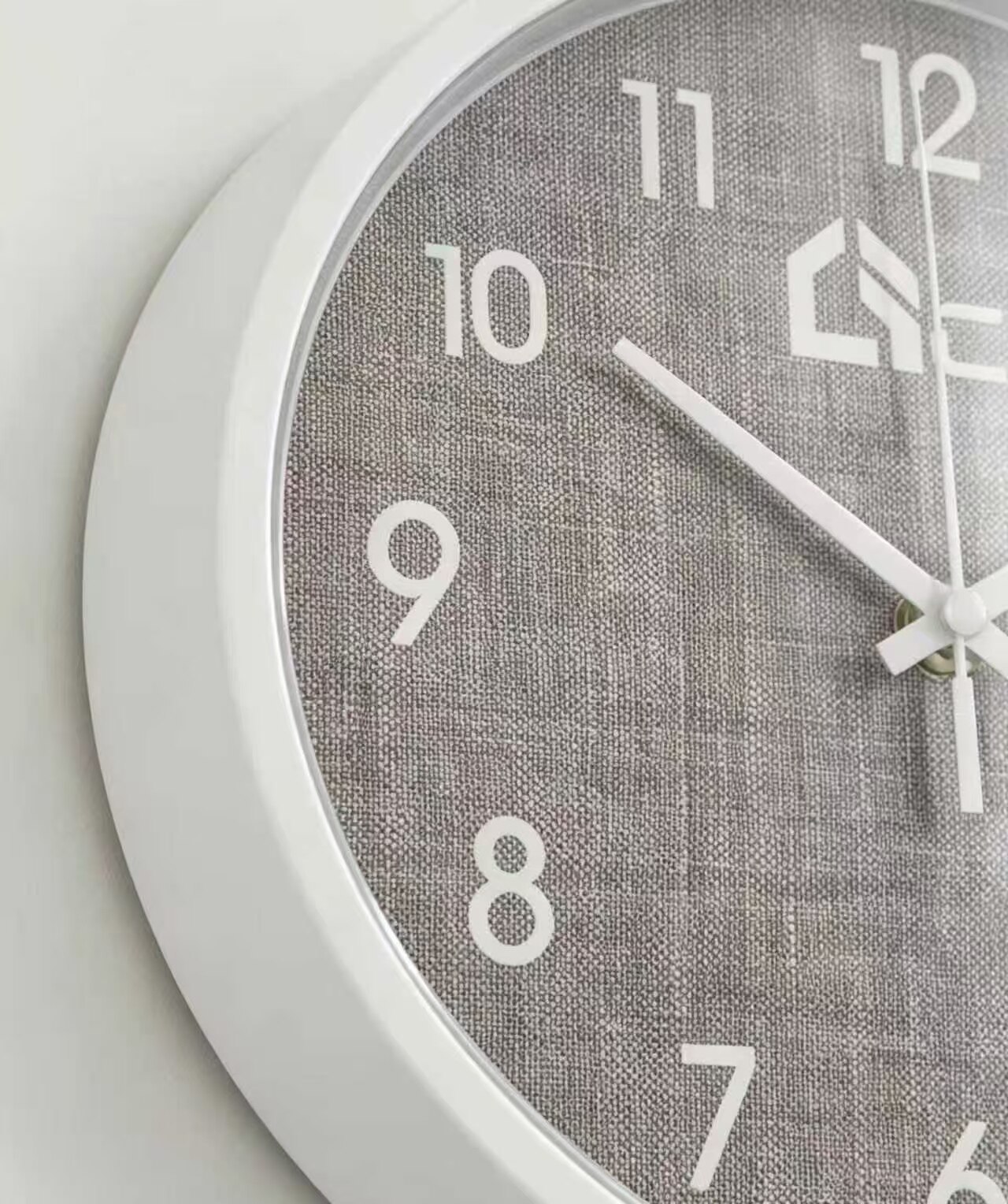 Modern Minimalist Fabric-Texture Silent Wall Clock 4