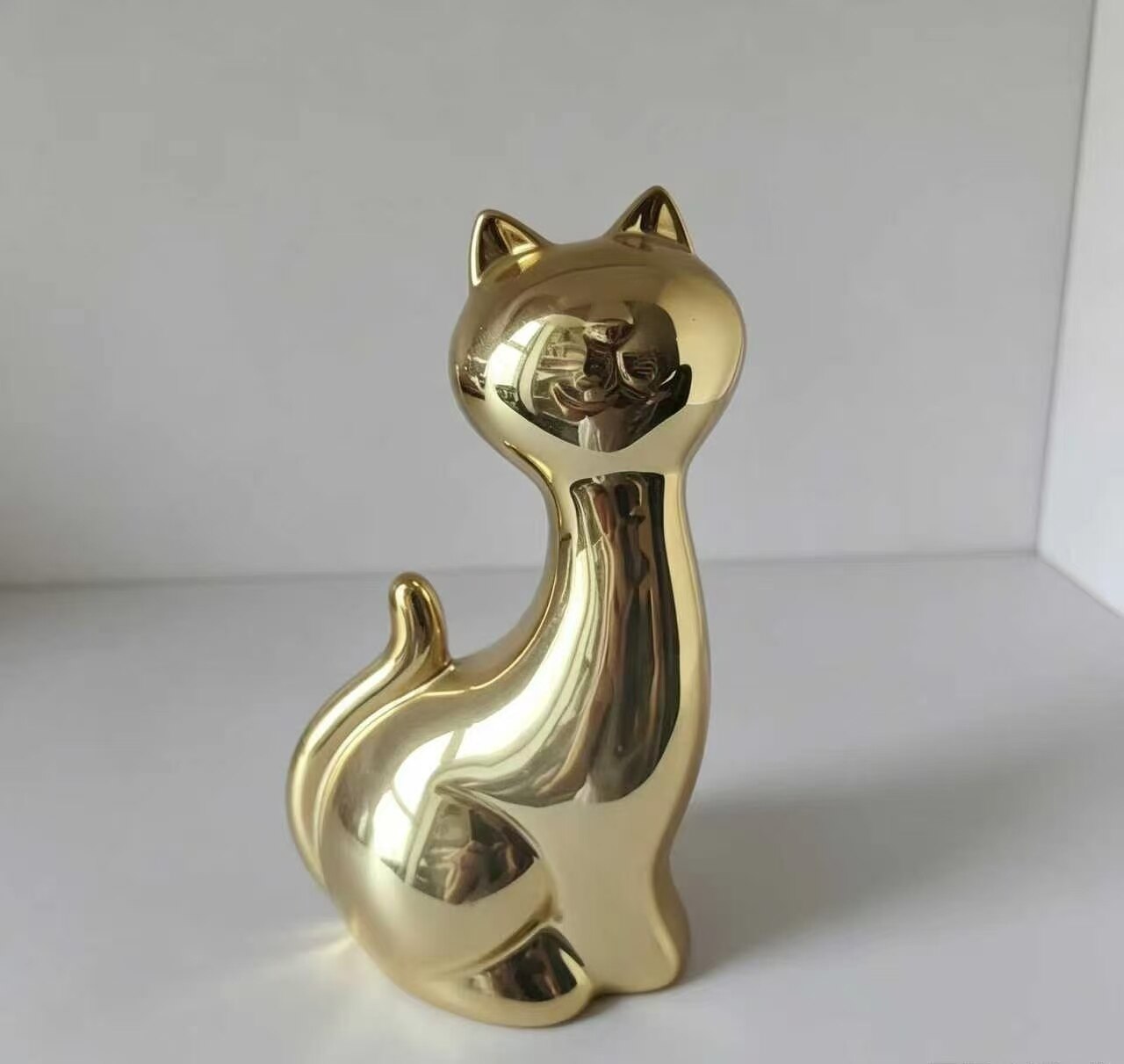 Gilded Cat Shadow Art Ornament