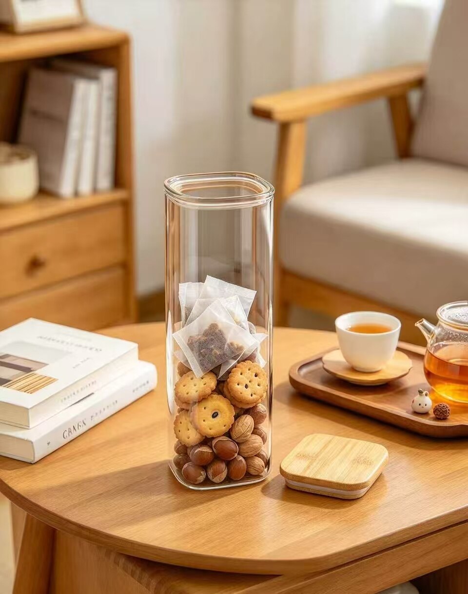 Qianying Bamboo & Wood Tall Canister 4