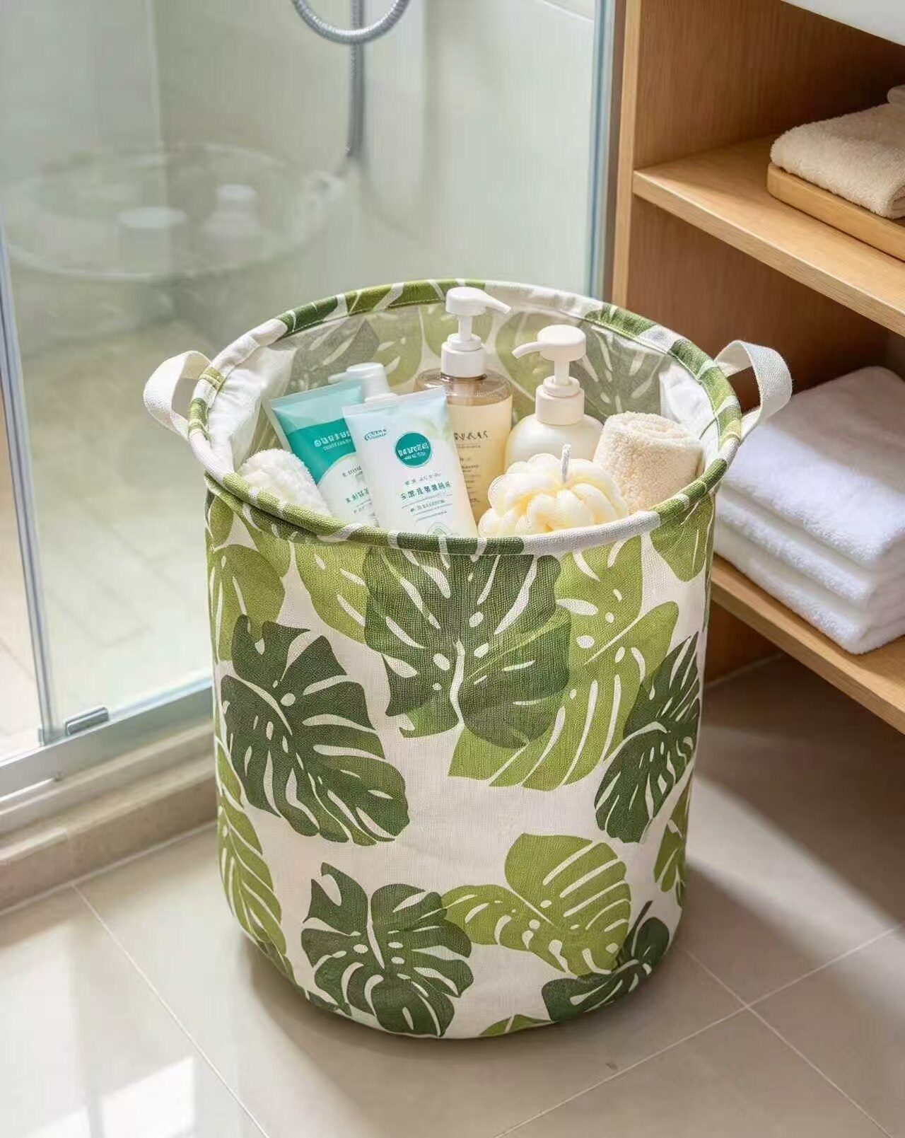 Monstera Double-Ear Storage Basket 2