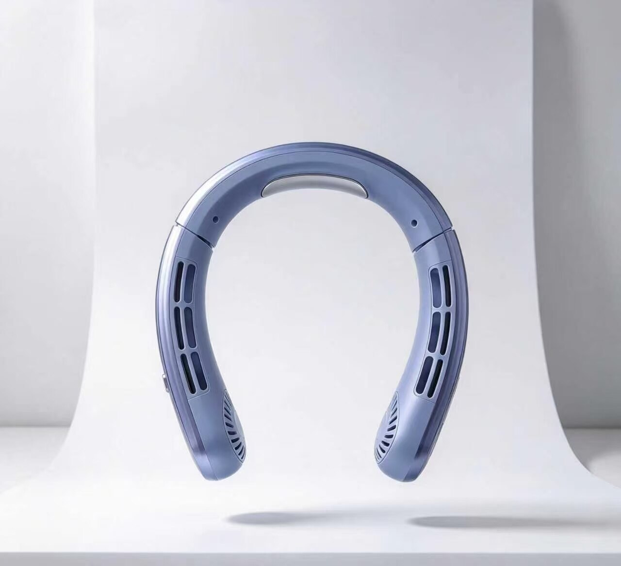 Mist Blue Cordless Neck Fan with Adjustable Airflow