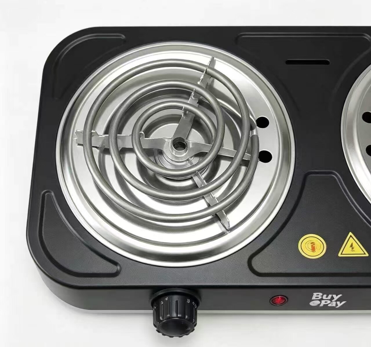 Black Dual Burner Portable Electric Stove 5
