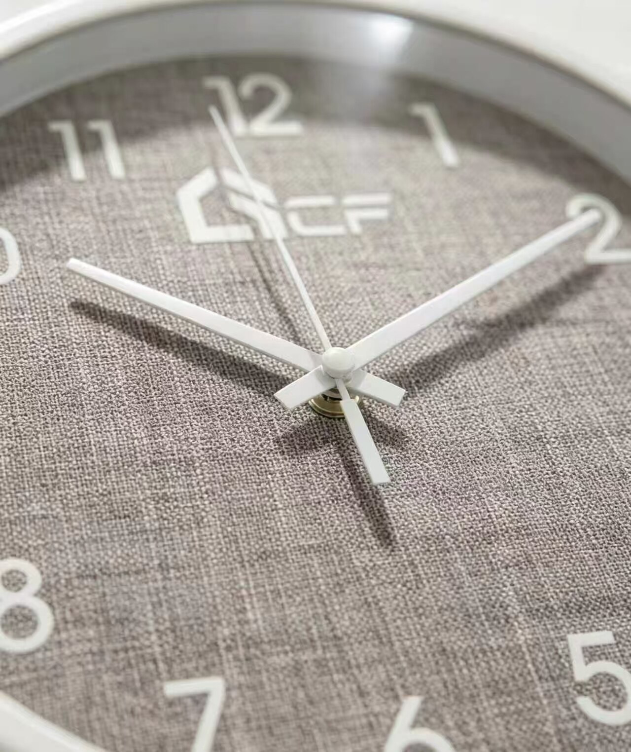 Modern Minimalist Fabric-Texture Silent Wall Clock 5