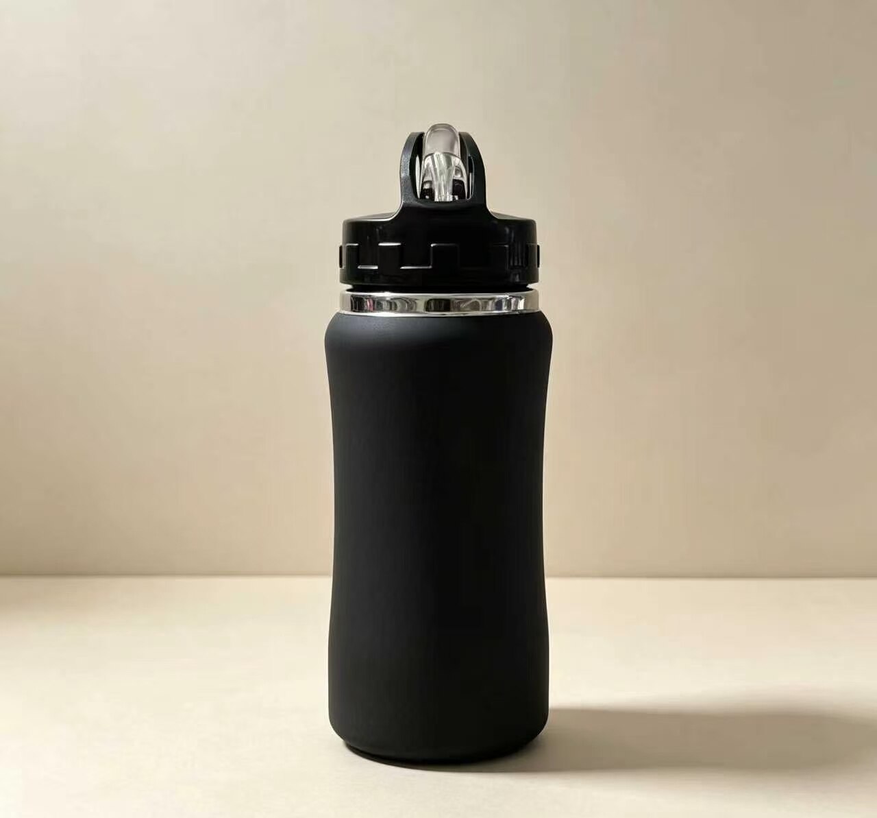 Obsidian Black Functional Straw Thermos