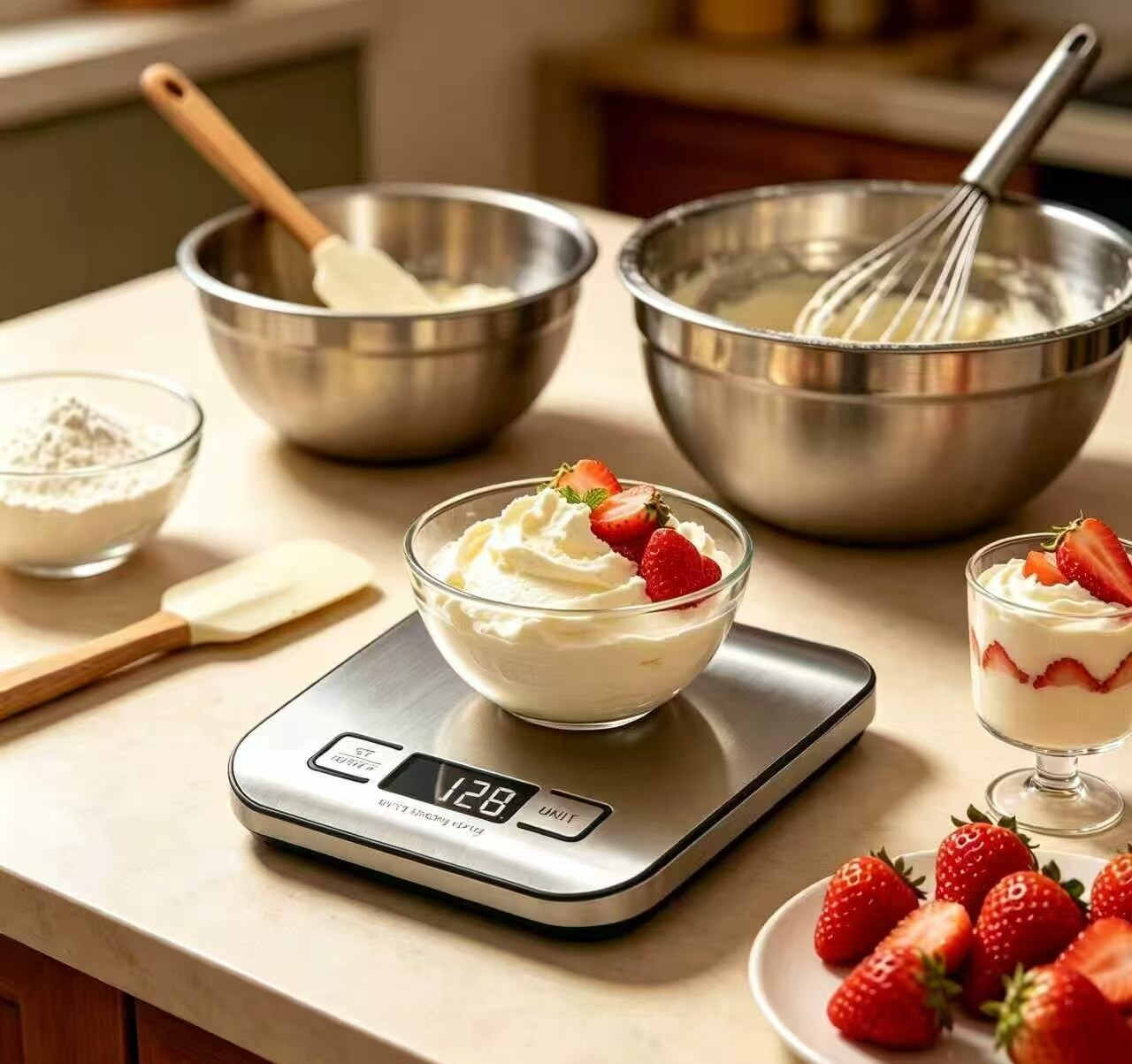 Slim Brushed High-Precision Kitchen Scale 2