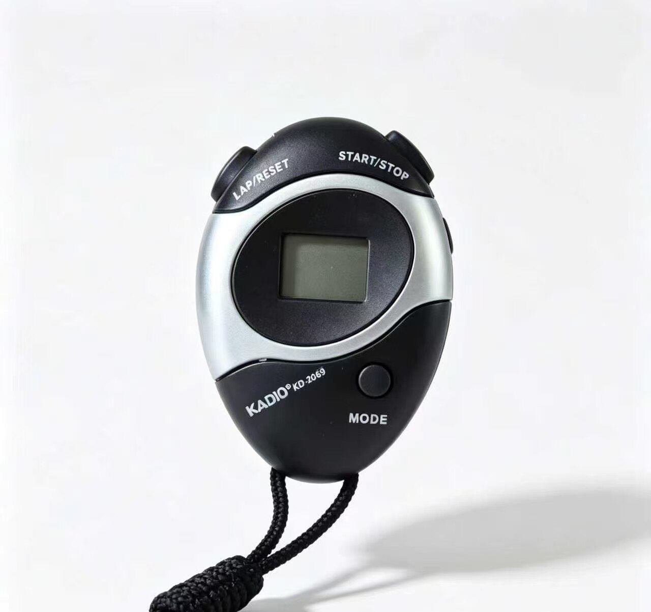 Black and White Racing Dual-Button Stopwatch