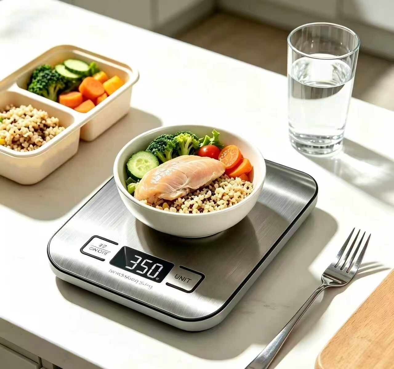 Sleek Brushed High-Precision Kitchen Scale 4