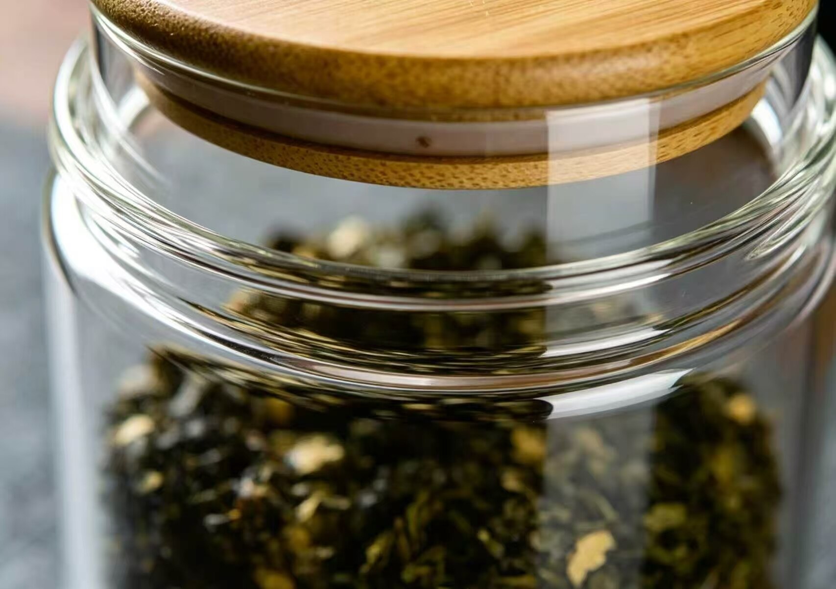 8-Piece Glass Jar Set with Full-Size Wooden Lids 3