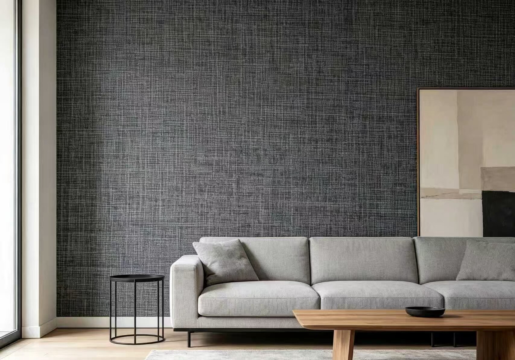 Dark Linen Texture Wall Sticker 4