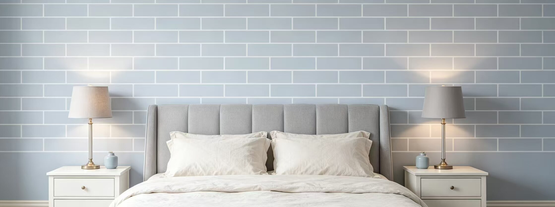 White Stacked Brick Wall Sticker 3