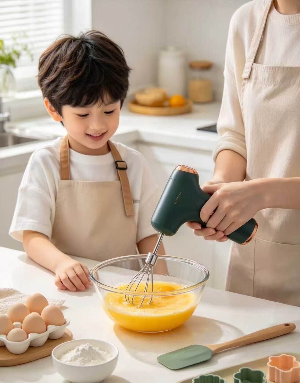 Dark Green Luxury Electric Hand Mixer 2