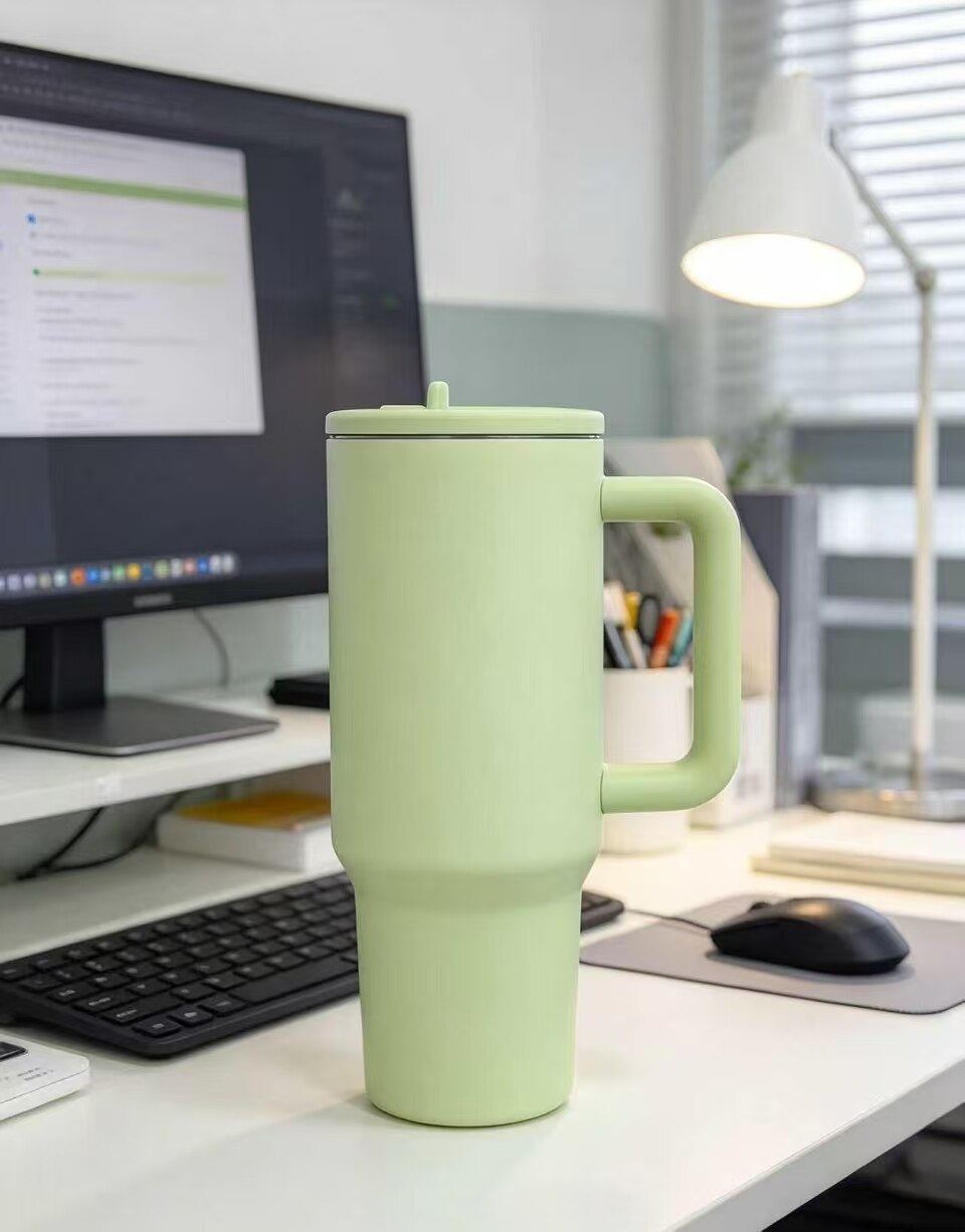 Clear Oxygen Mint Handle Tumbler 2
