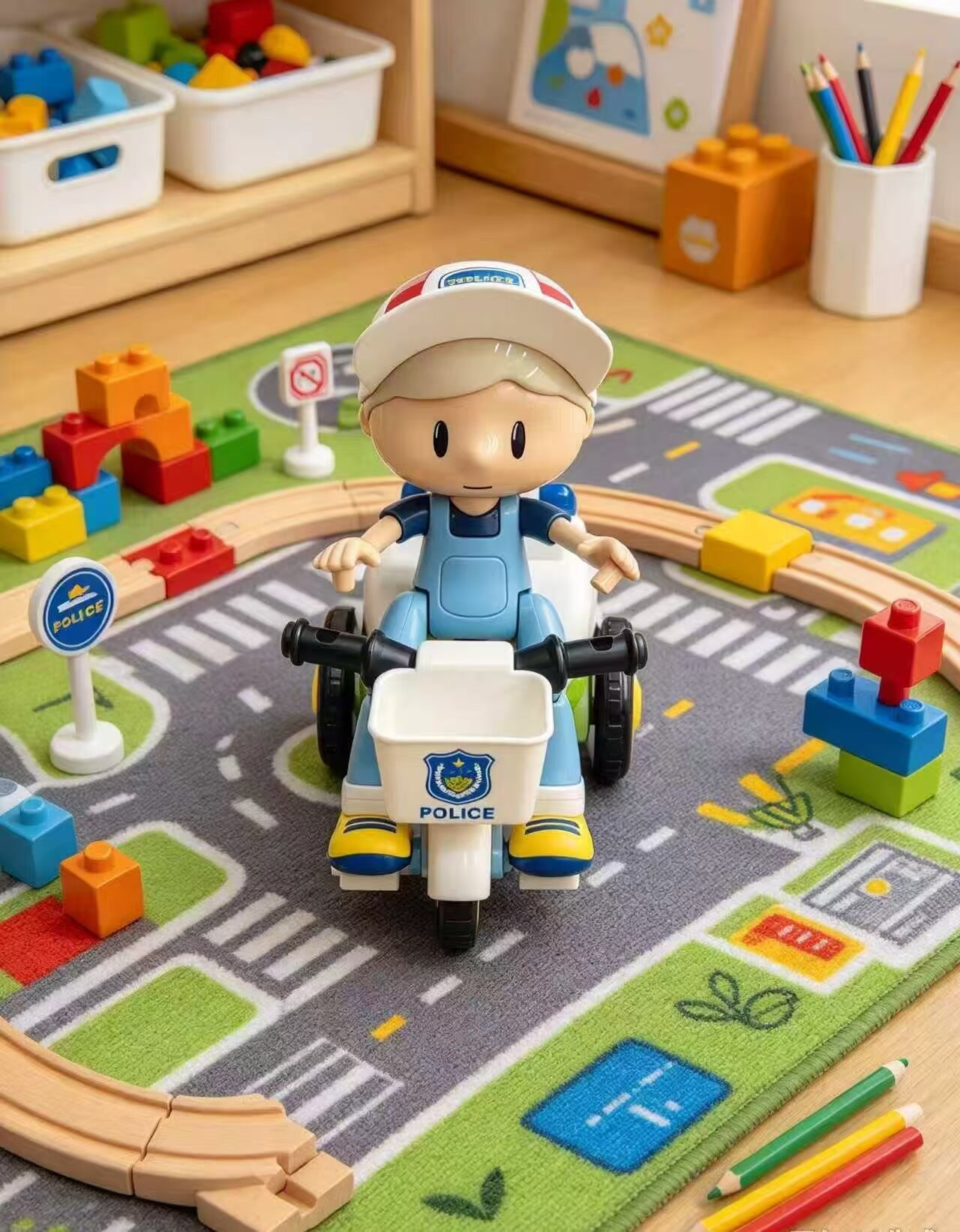 Round-nosed Little Sheriff Patrol Car 3
