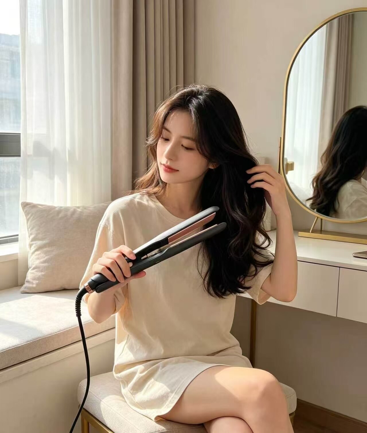 Fog Black Rose Gold Curling Iron 3