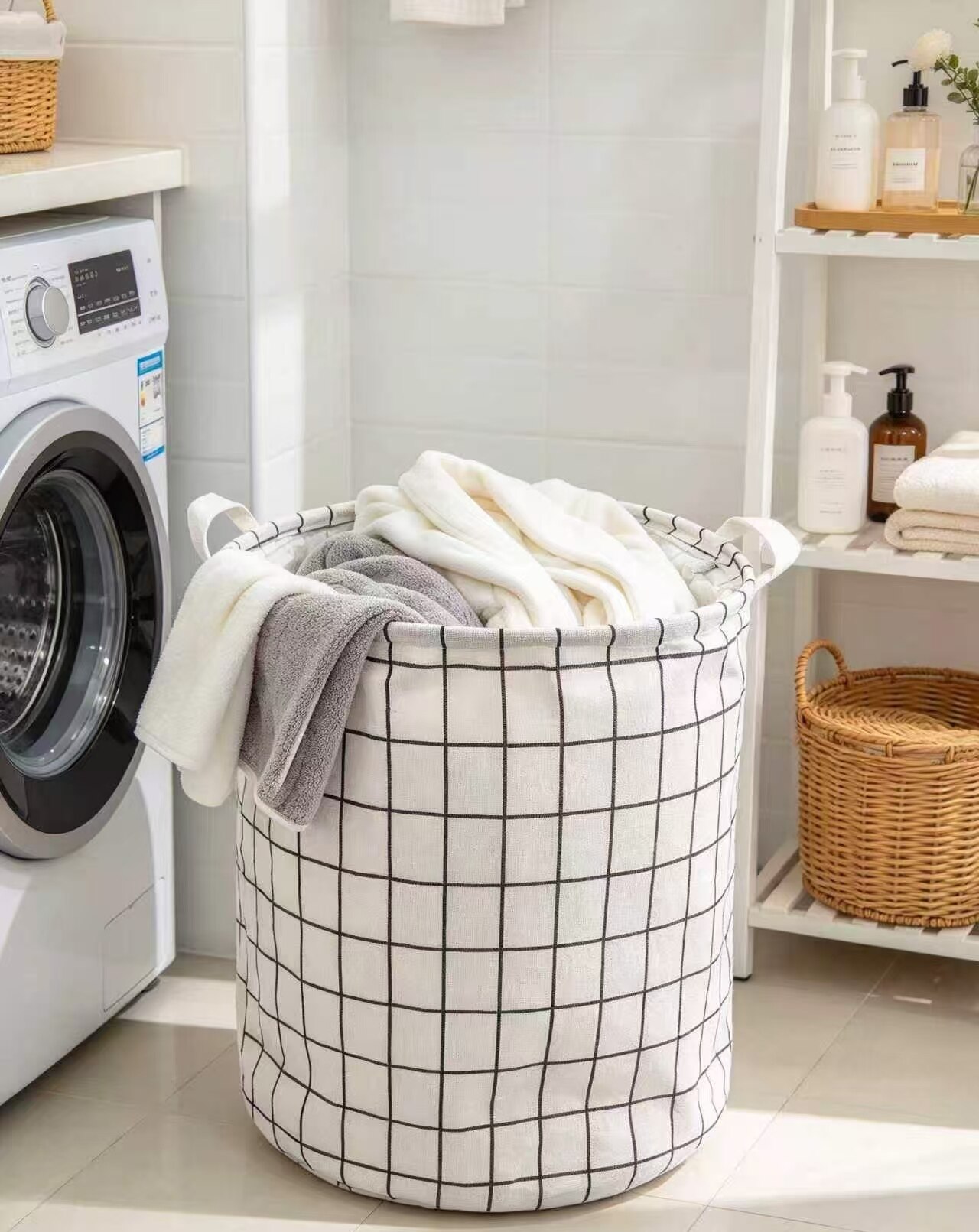 Black and White Vertical Storage Bin 2
