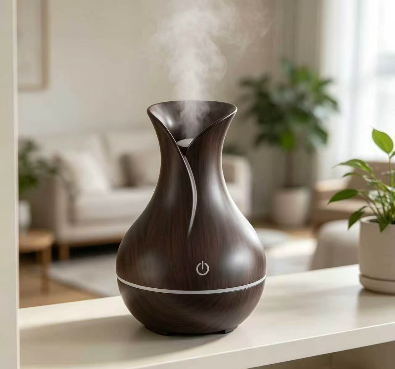 Wood Grain Flower Vase Humidifier 3