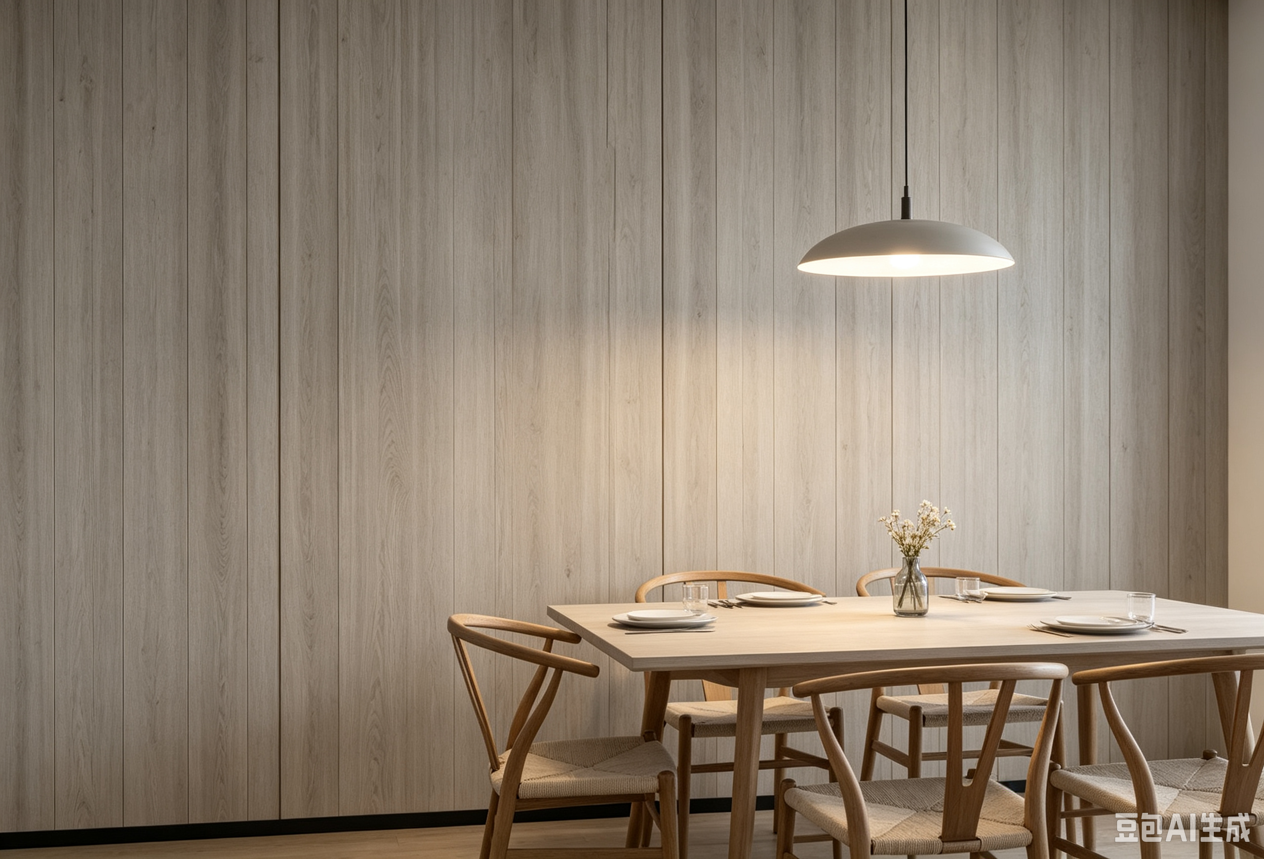 Gray Oak Straight Grain Wall Decal 3