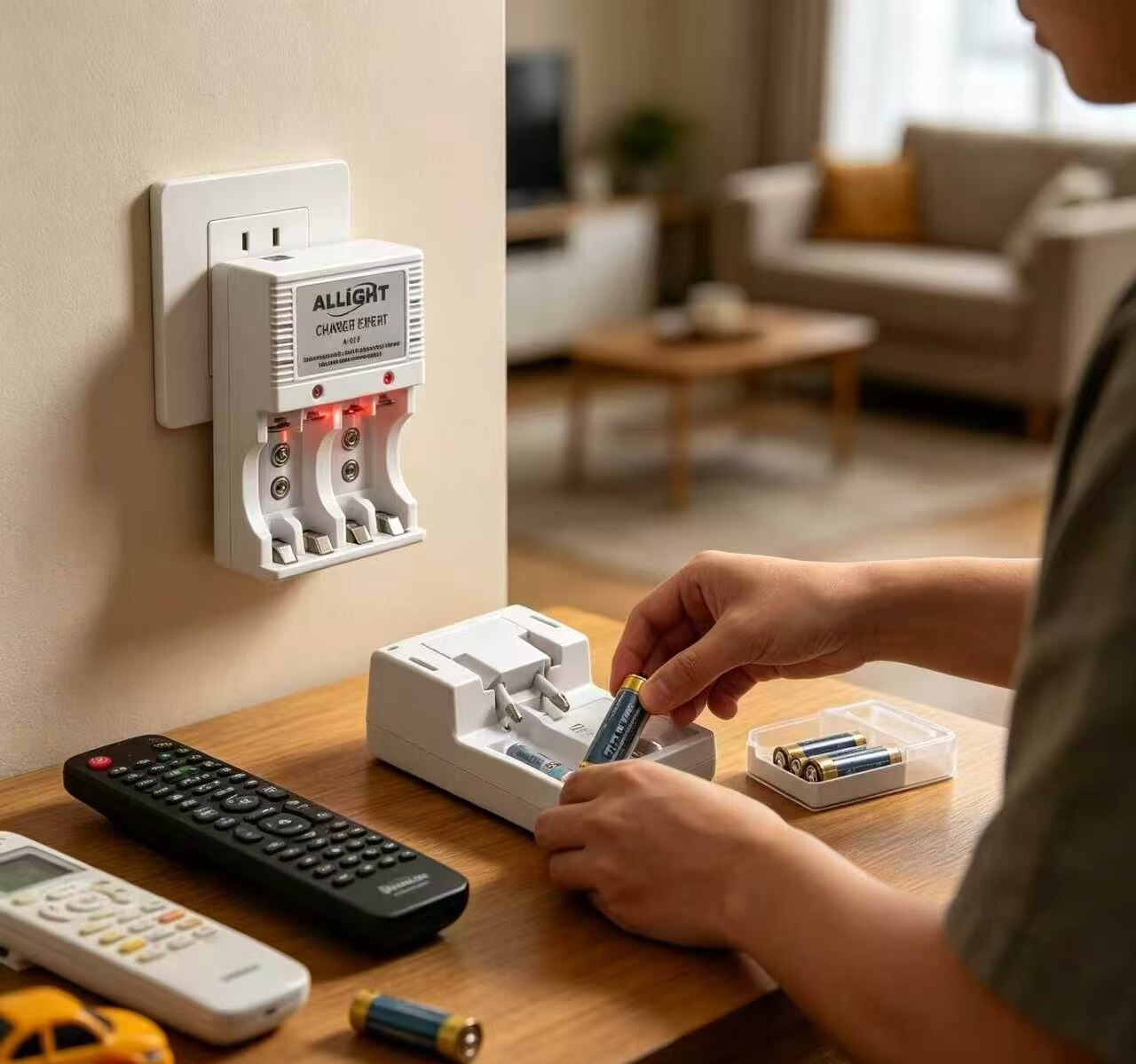 4-Slot Folding Battery Charger 3