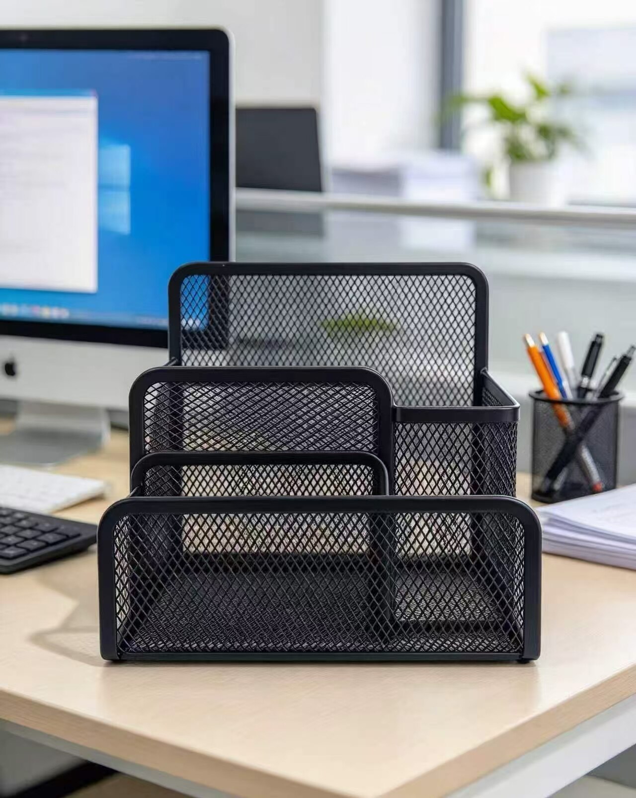 Mesh Staggered Office Organizer 3
