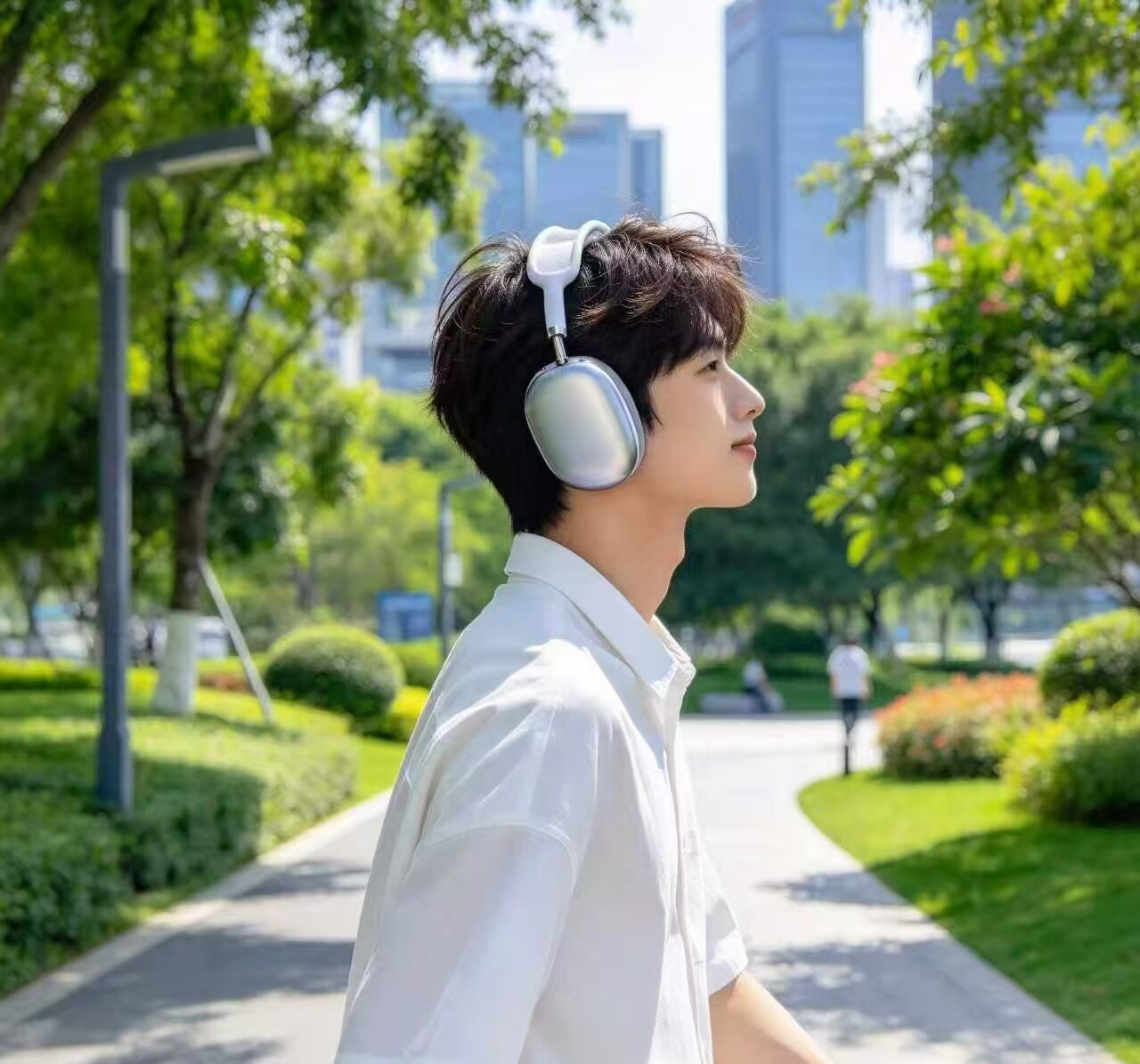 Gray Feather All-in-One Headset 5