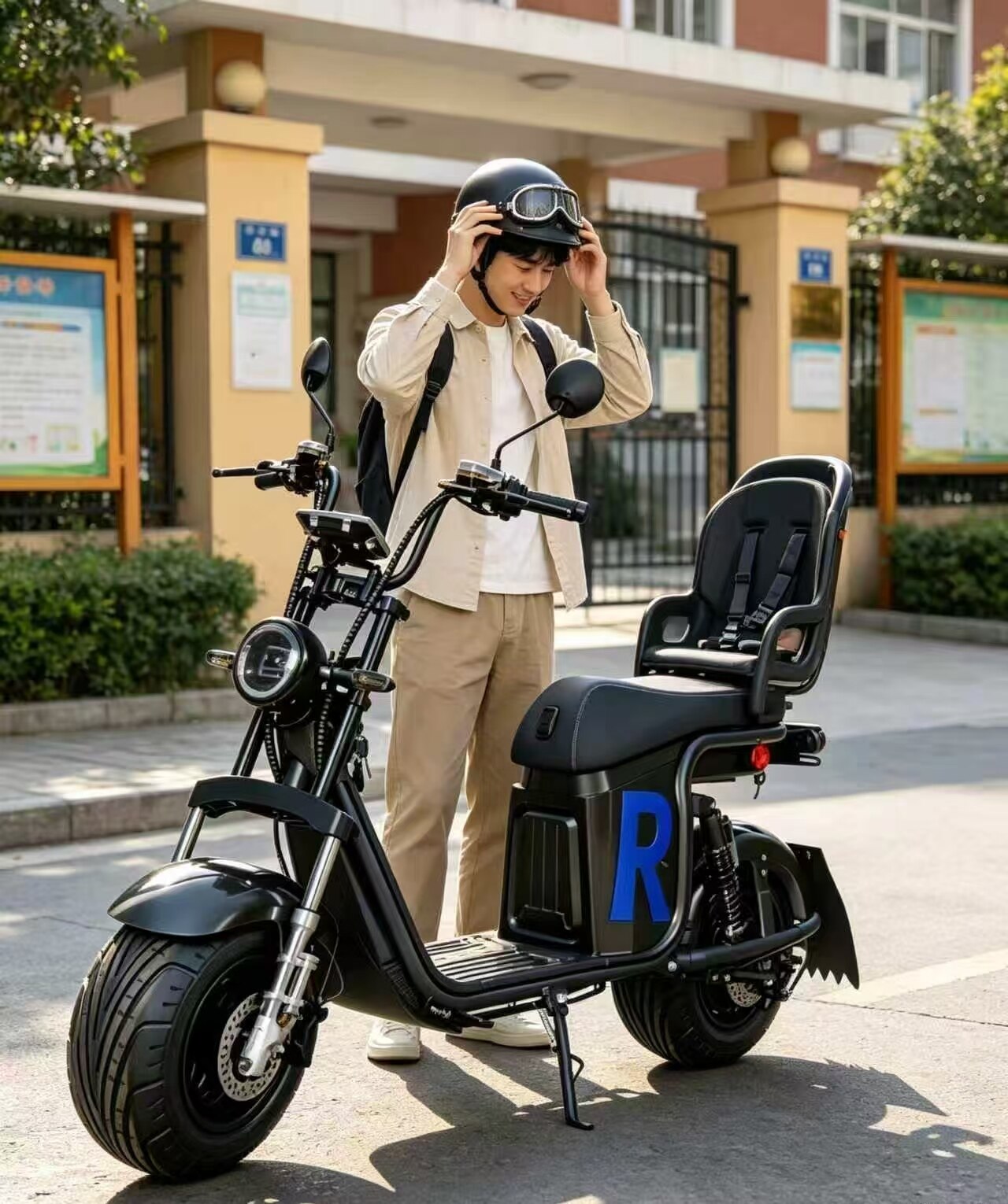 潮酷R系复古宽胎电动车 3