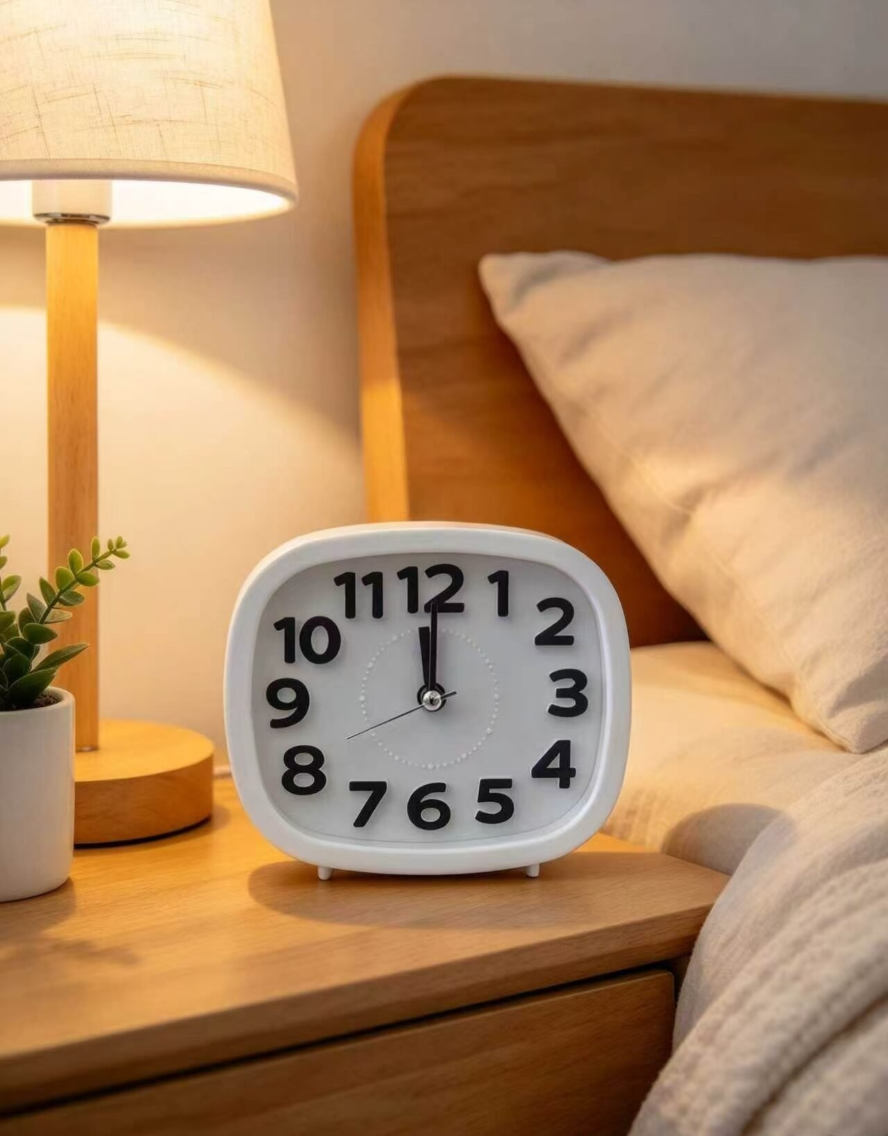 Wide White Ink Clock 3