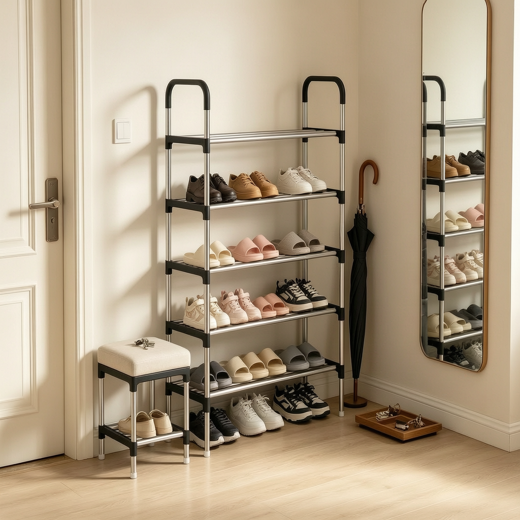 Heavy-Duty 5-Tier Metal Shoe Rack 3
