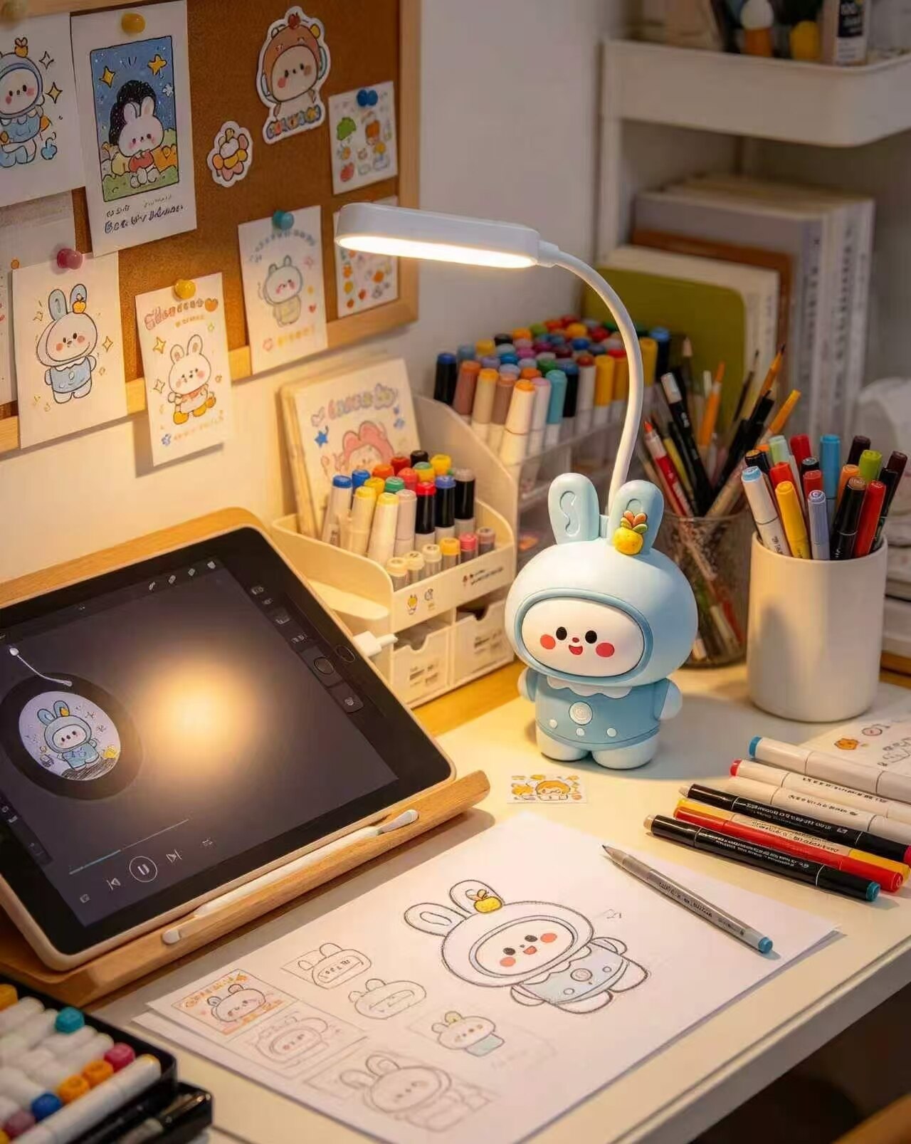 Phantom Blue Space Bunny Reading Light 4