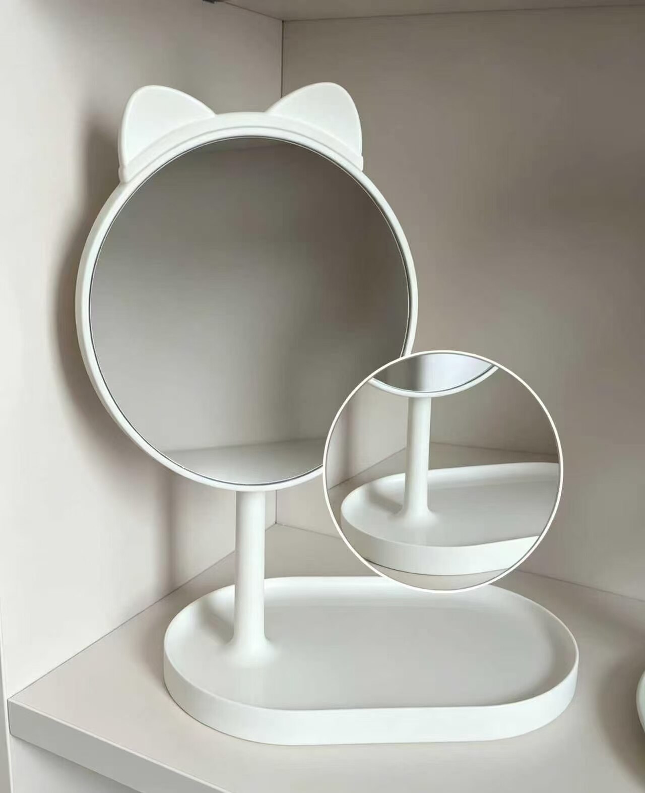 White Cat Ear Makeup Mirror 5