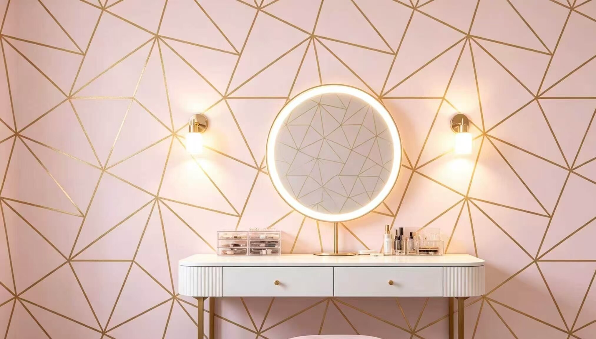 Light French Gold Line Wall Sticker 3