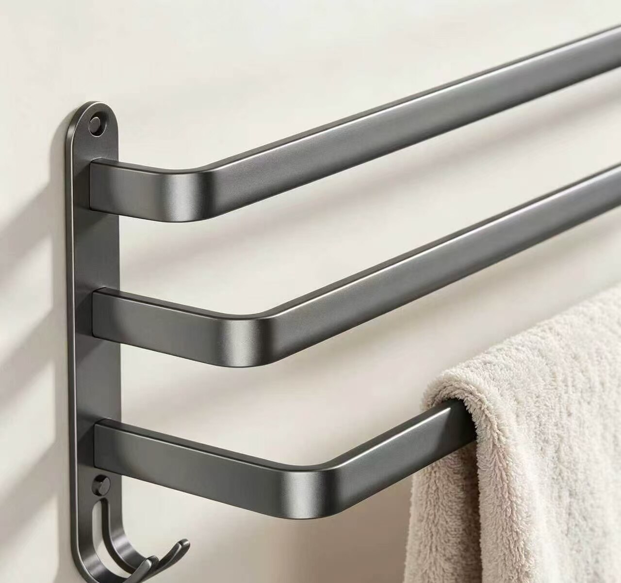 Gunmetal Gray 3-Tier Stepped Hanging Rack 2