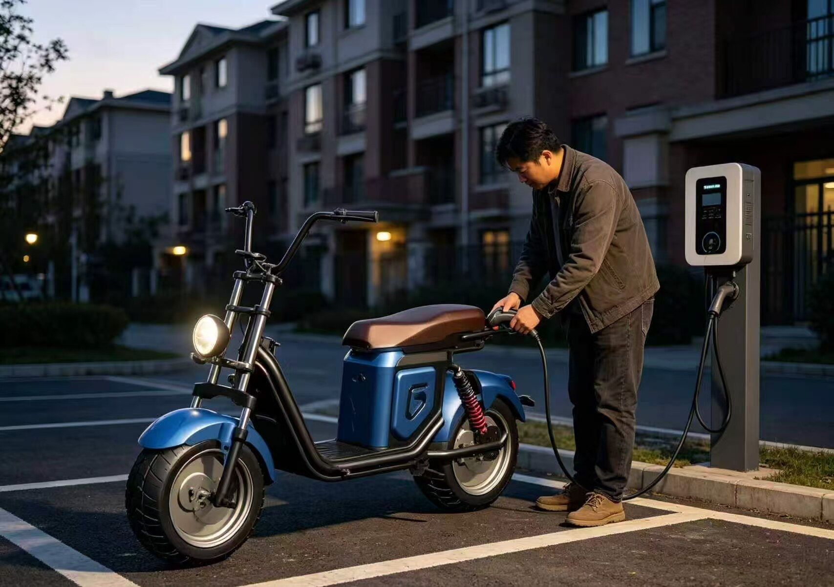 Sky Blue Casual Electric Scooter 2