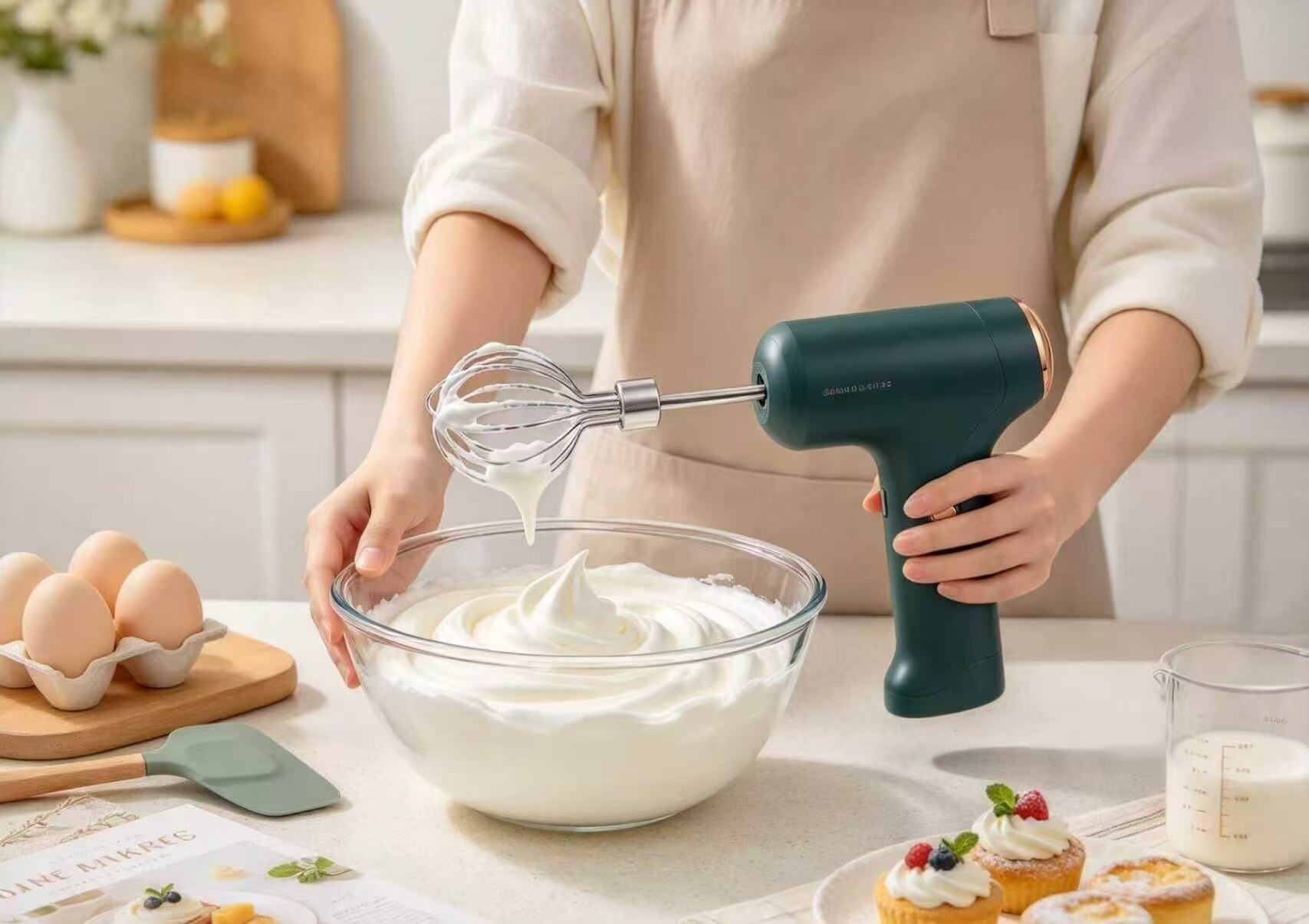 Emerald Green Luxury Electric Hand Mixer 4