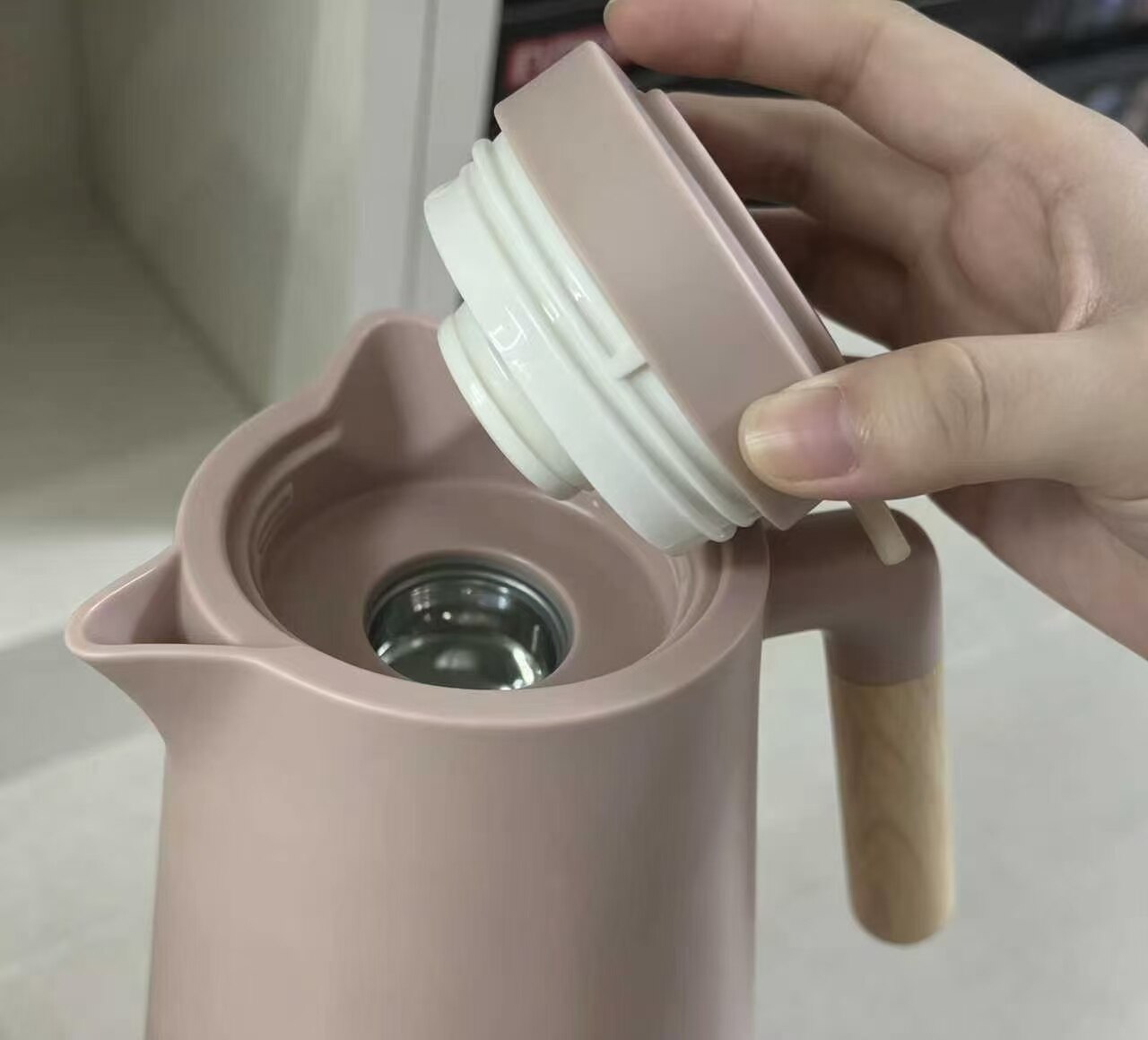 Soft Mist Pink Glass Thermos 5