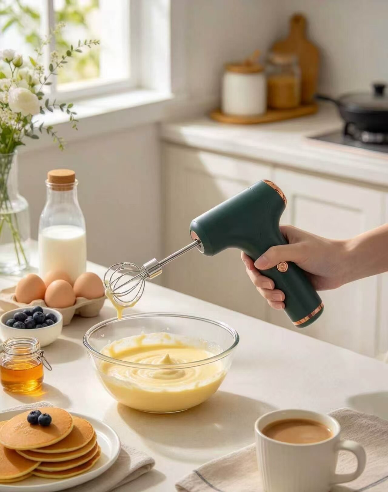 Emerald Green Luxury Electric Hand Mixer 3