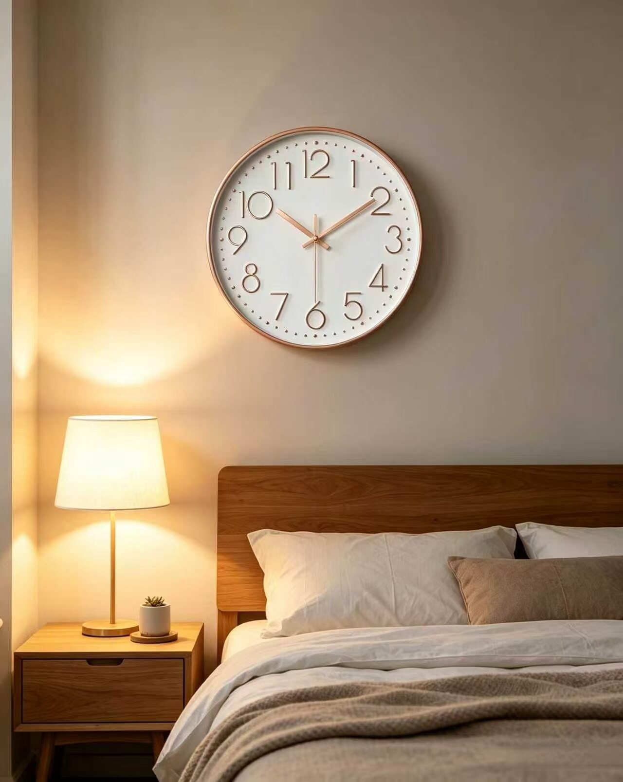Rose Gold Silent Wall Clock 2