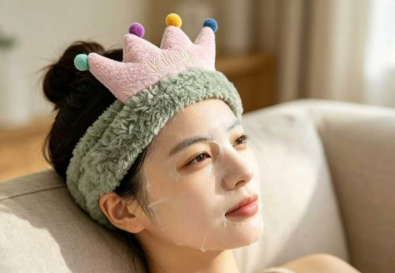 Crown Plush Headband with Colorful Balls 2