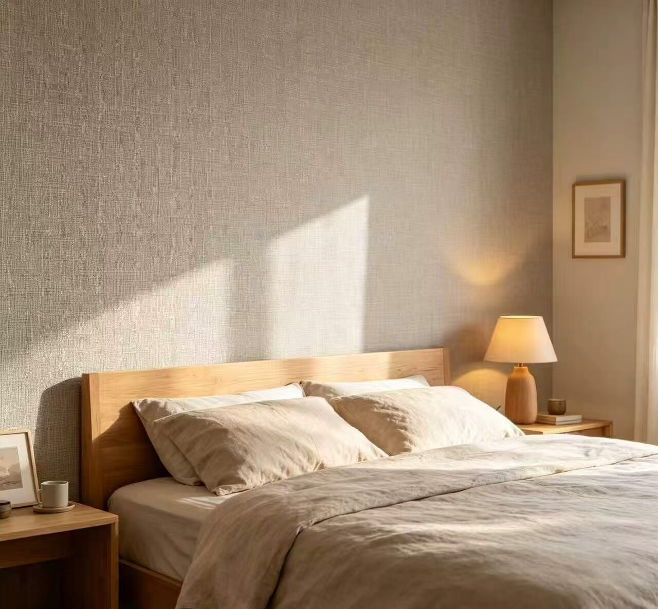 Warm Hemp Weave Wall Decal 2