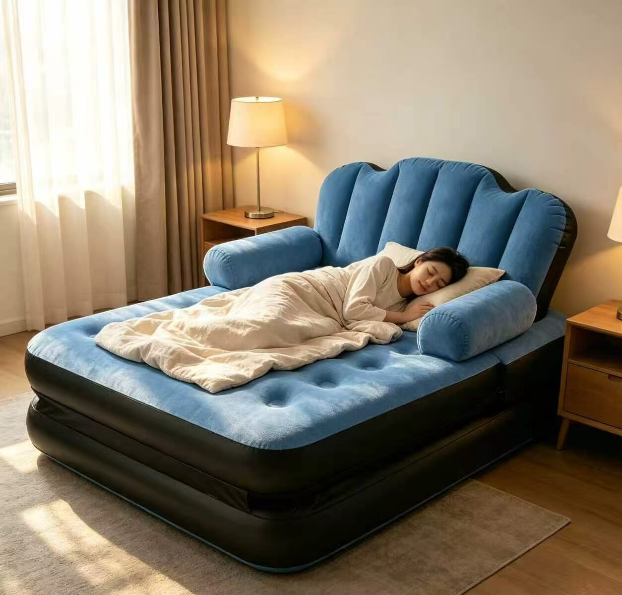 Cloud-feel Foldable Inflatable Sofa Bed 3