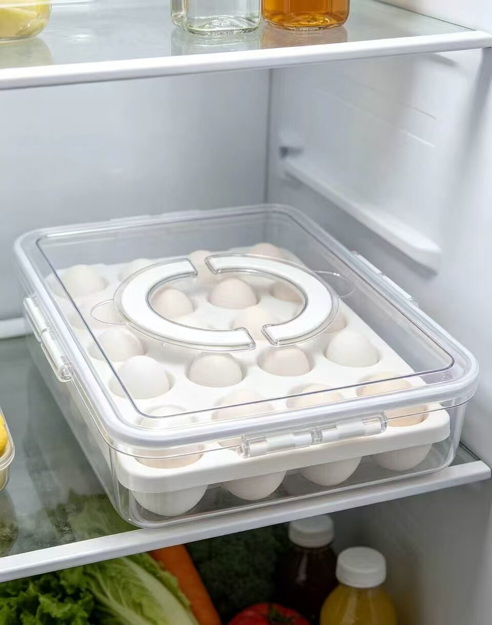 Crystal-clear anti-shock round-slot storage box 3