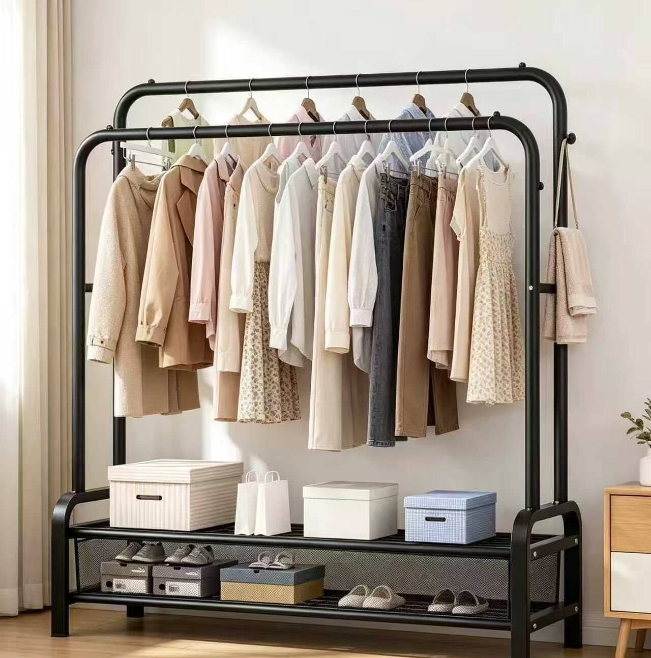 Industrial-style Double-layer Storage Rack