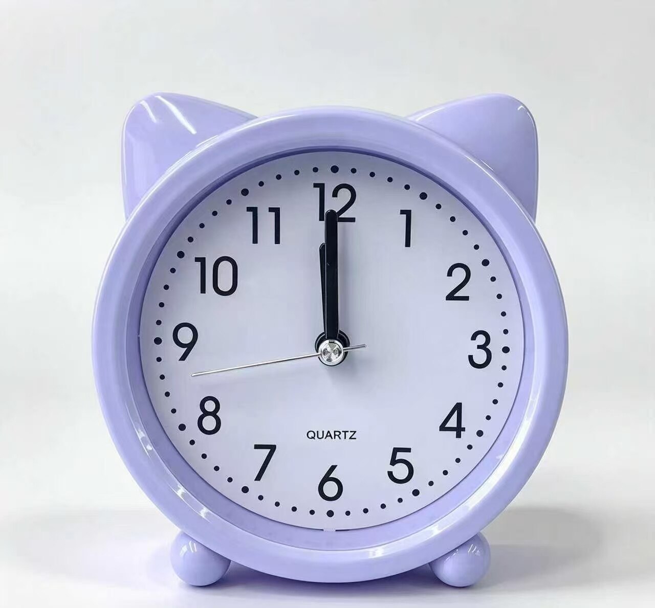 Taro Purple Cat-Ear Desk Clock