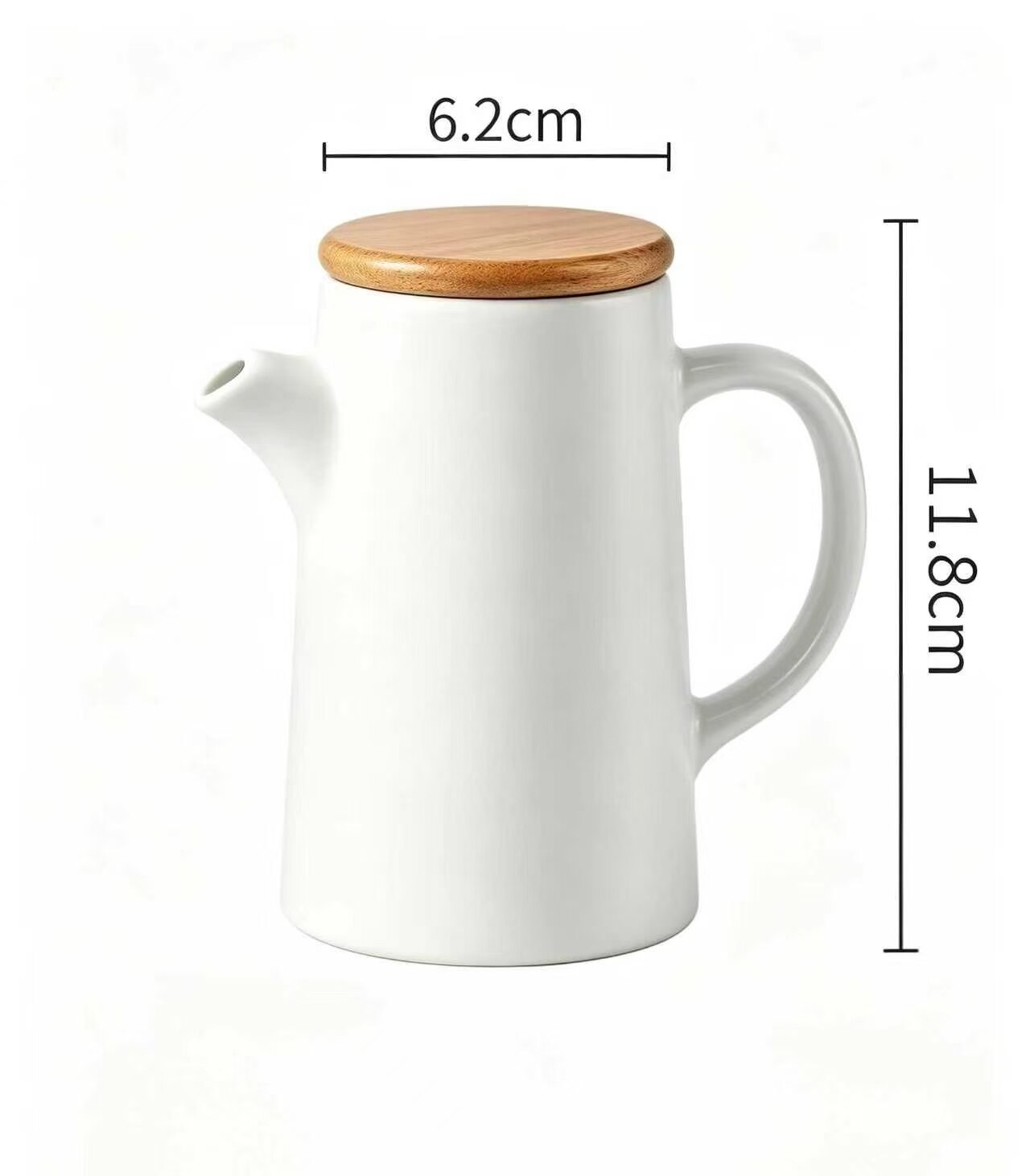 Elegant White Ceramic Oil Dispenser with Drip-Free Spout 5