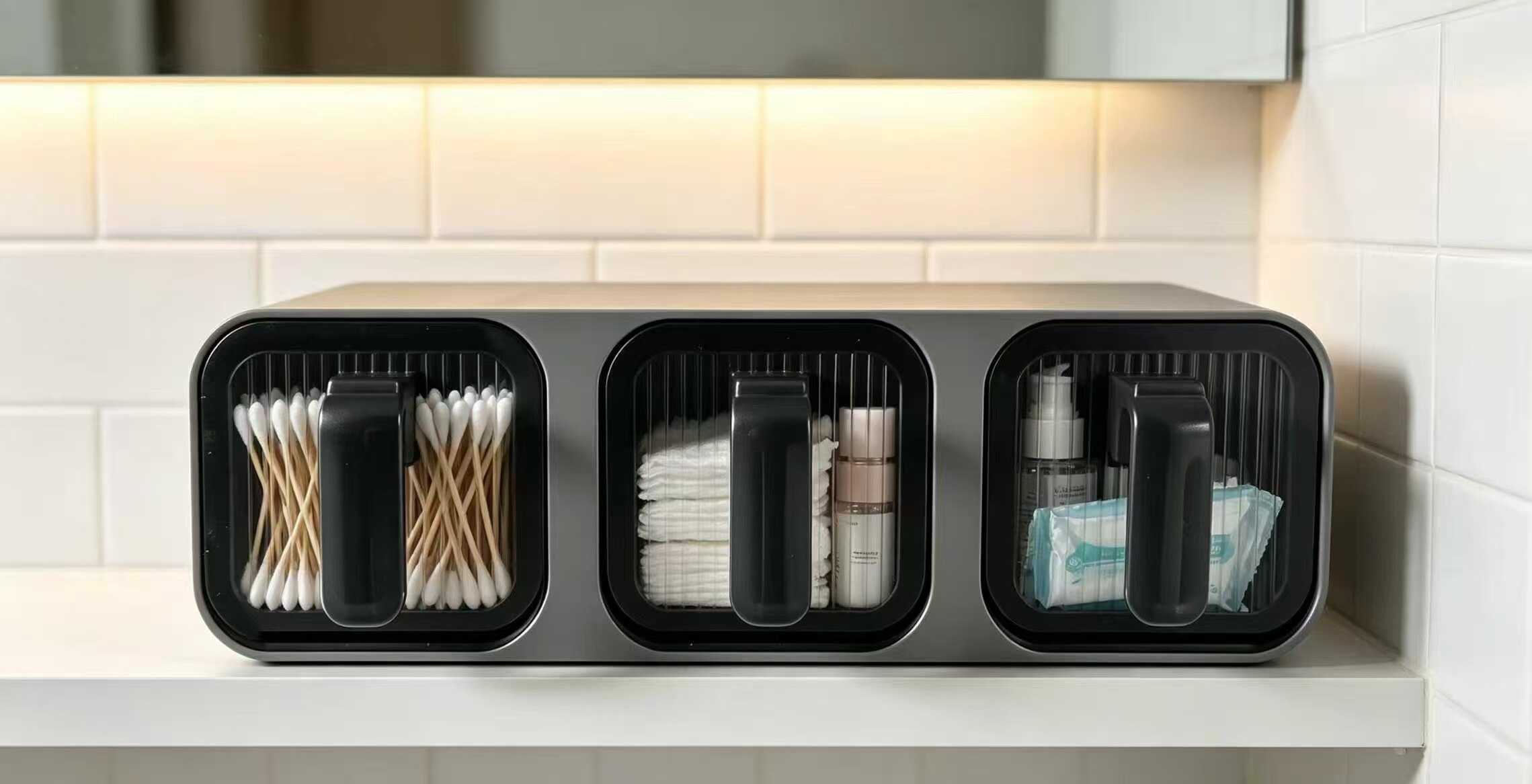 Gray 3-Tier Pull-Out Storage Box 3