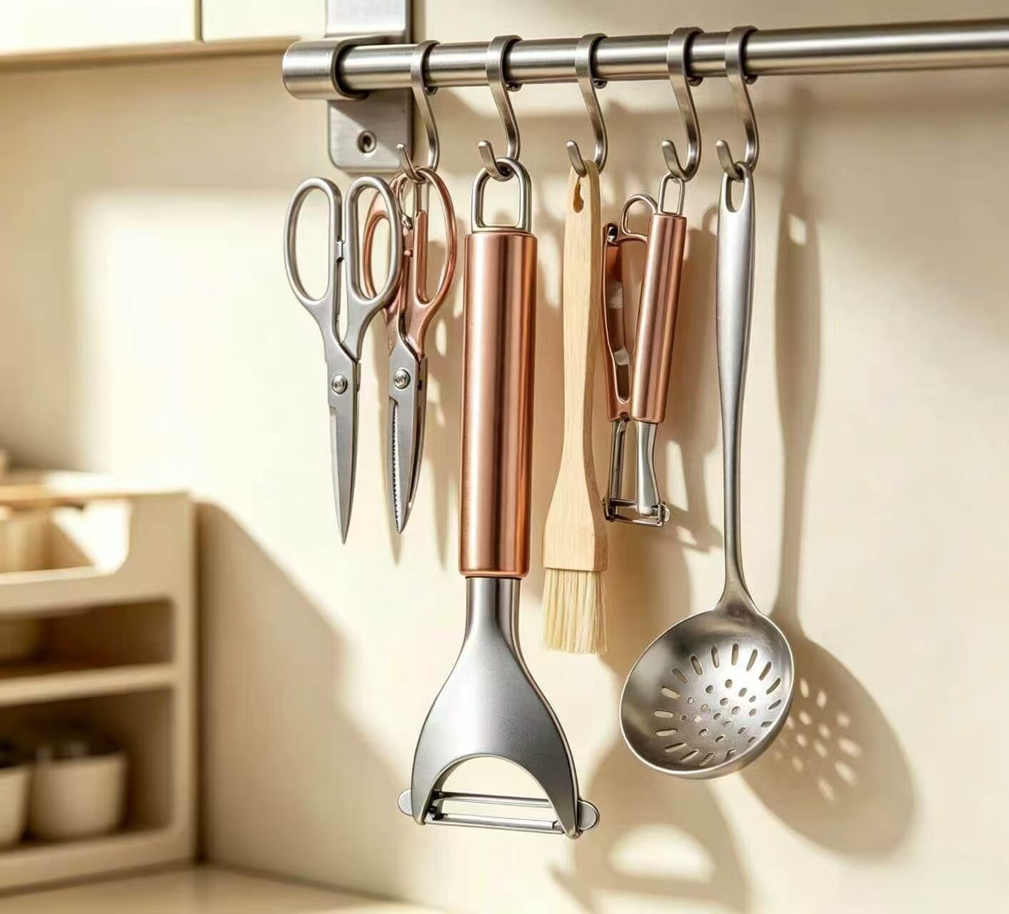 Rose Gold Handle 410 Stainless Steel Peeler 3