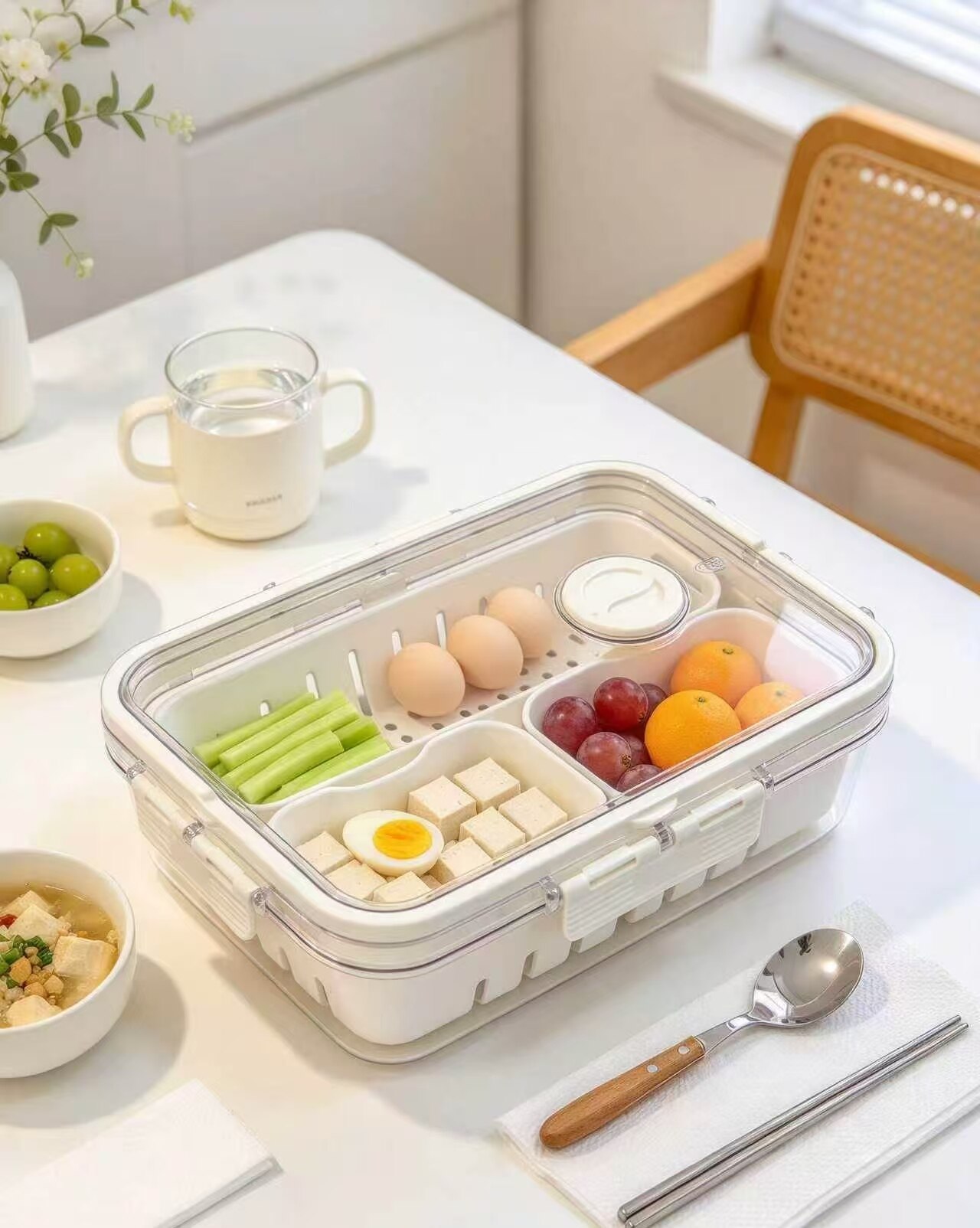 White Feather Precision-Slice Drain & Freshness Container 3