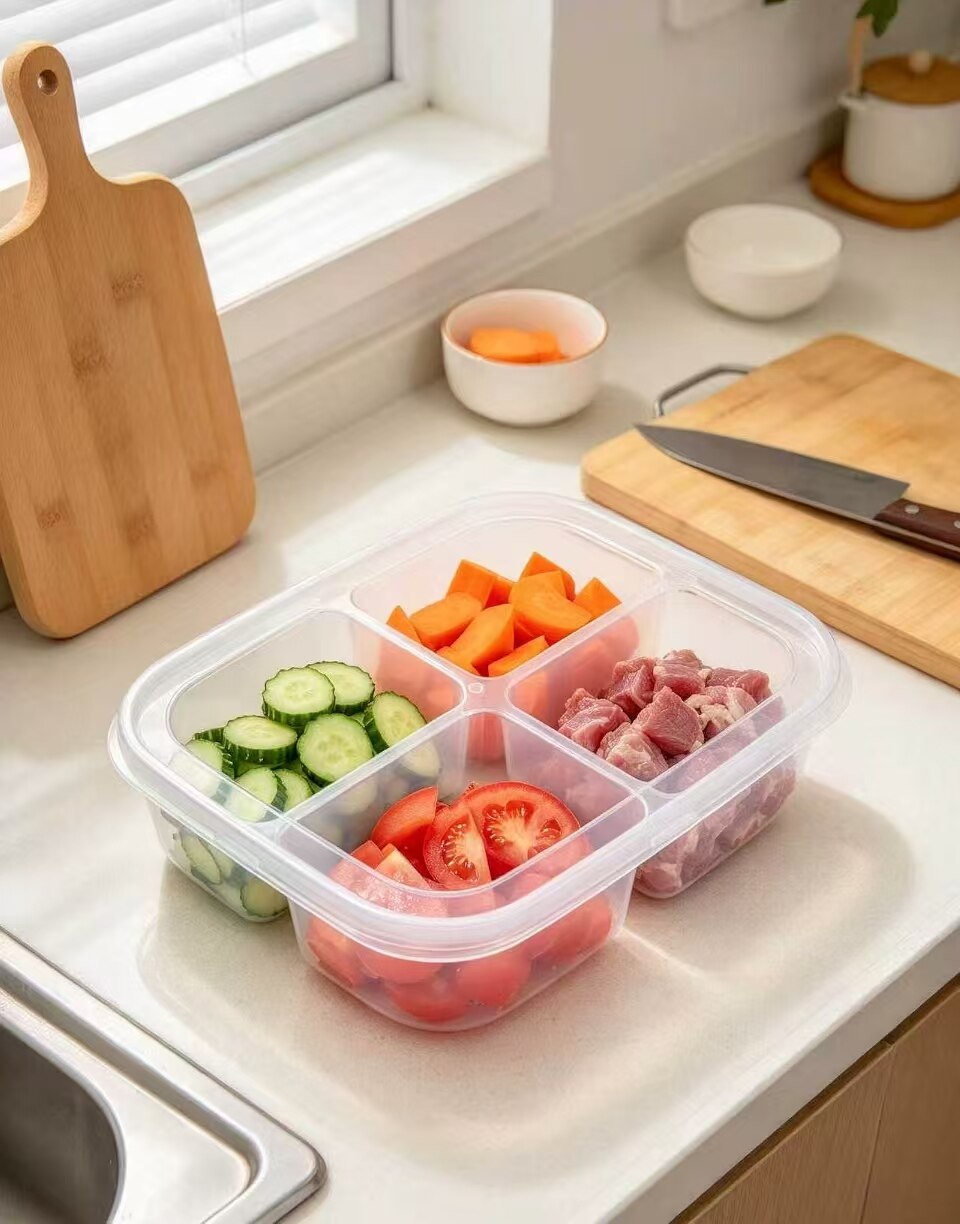 Clear 4-Compartment Freshness Container 4