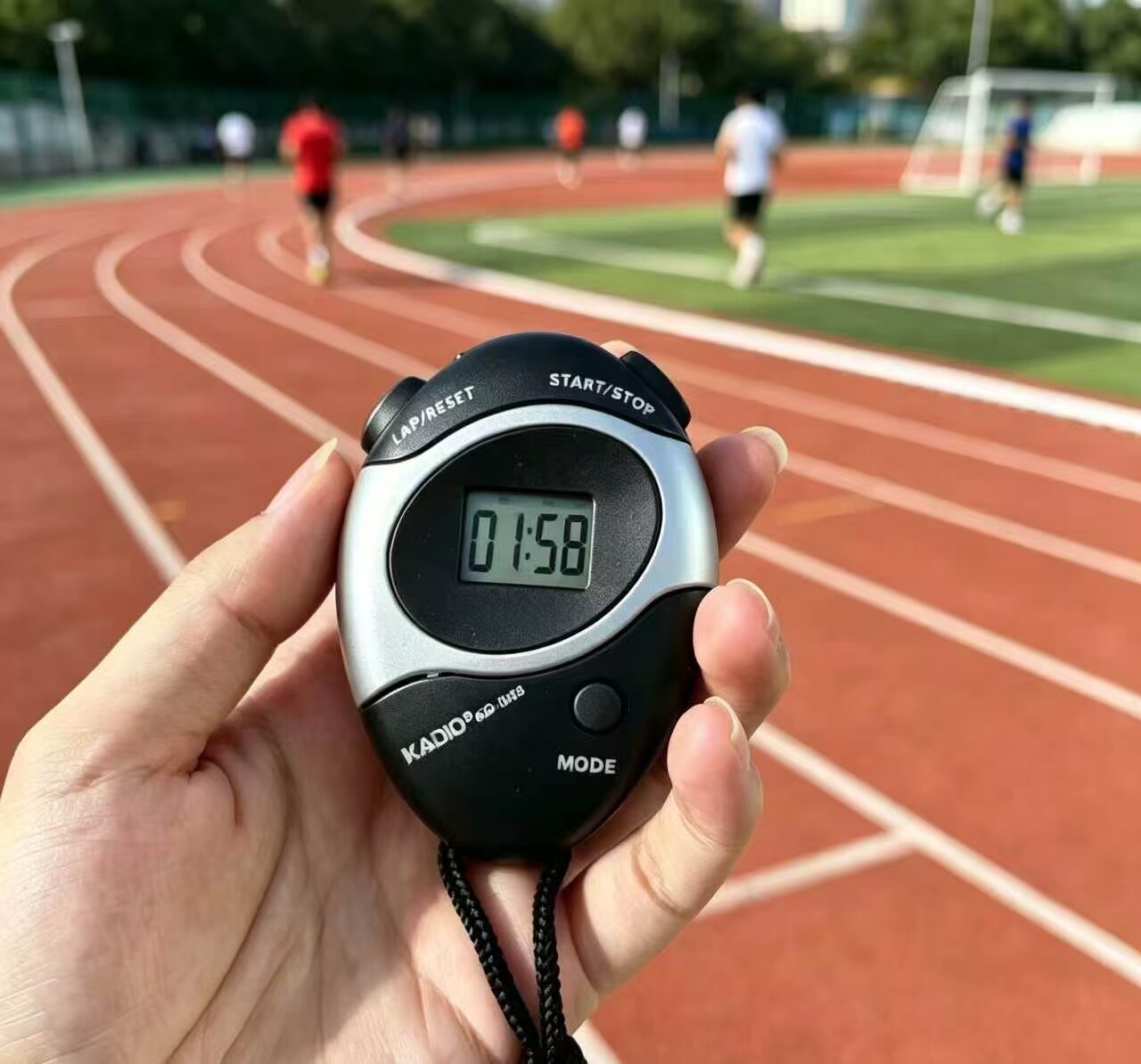 Black & White Racing Dual-Button Stopwatch 2